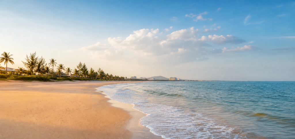Ho Tram beach coastline in Vietnam