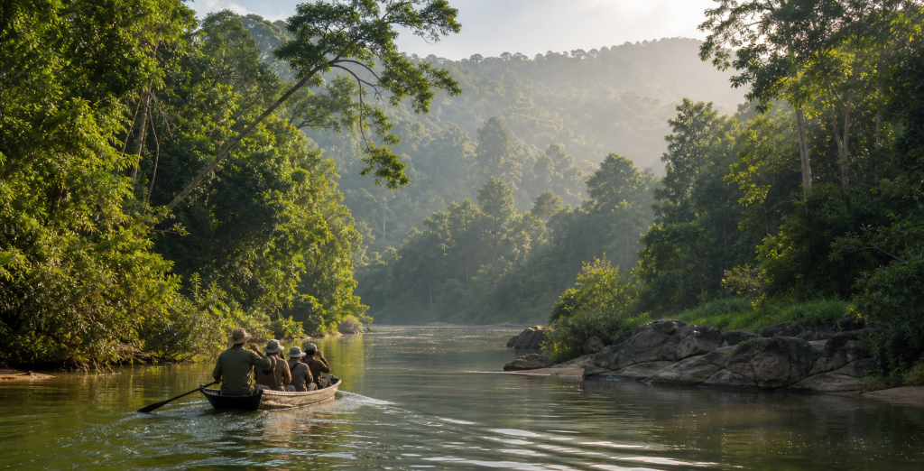 Nam Cat Tien tropical forest and river