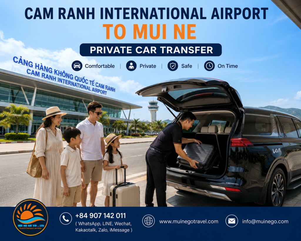 Cam Ranh International Airport to Mui Ne private car transfer